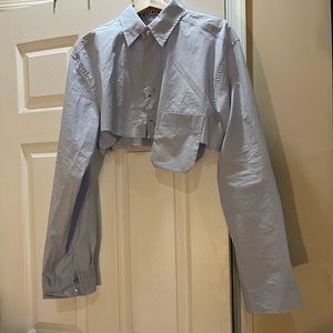 Oxford Blue Source Unknown Boxy Cropped Shirt